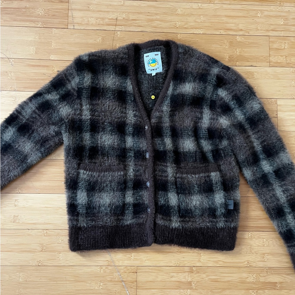 UNiF - Plaid TY Cardigan - Size Small